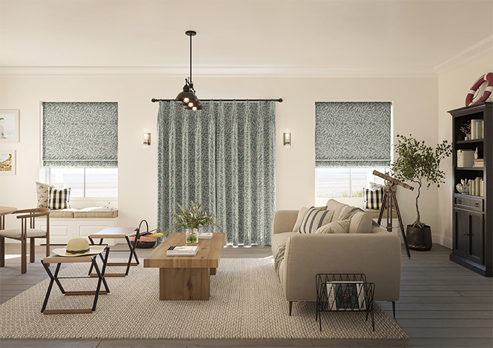 Trailing Vines, Victorian Blue - Made to Measure Curtains - Image 15